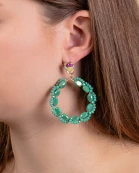 93171 - Beaded Hoop Earrings