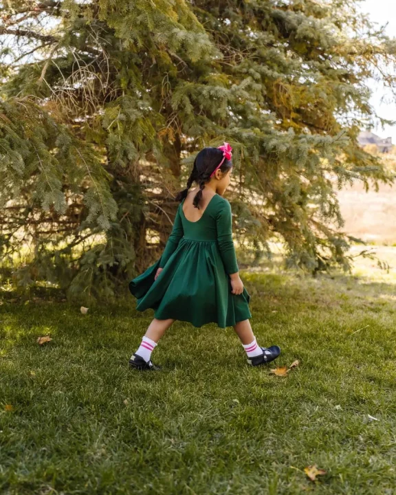 Gwendolyn Dress in Evergreen REP