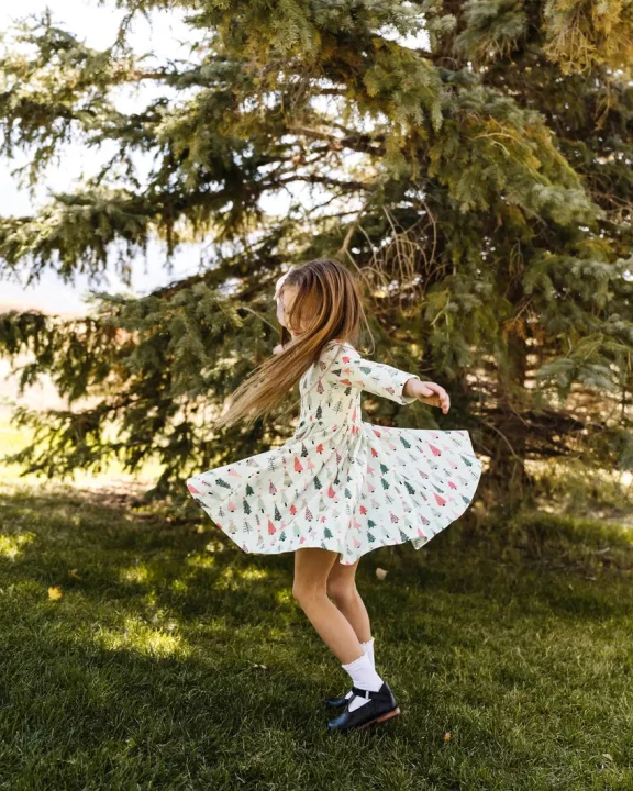 Gwendolyn Dress in Green Christmas REP