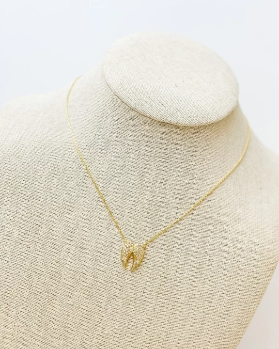 Cubic Zirconia Angel Wings Pendant Necklaces
