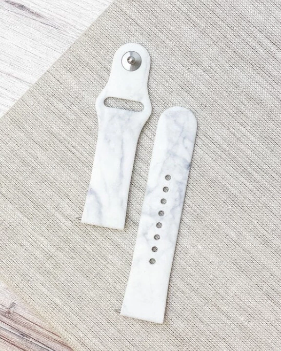 Marble Print Silicone Band For Fitbit Versa 1/2