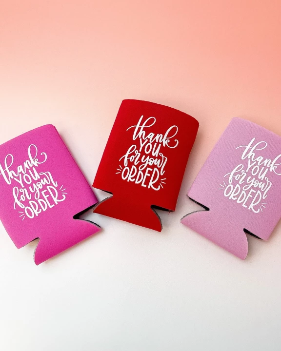 Valentine's 'Thank you' Drink Huggers - Pack of 10