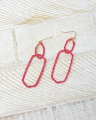 Seed Bead Link Drop Earrings