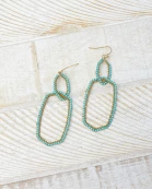 Seed Bead Link Drop Earrings