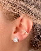 Cubic Zirconia Baguette Ear Cuffs