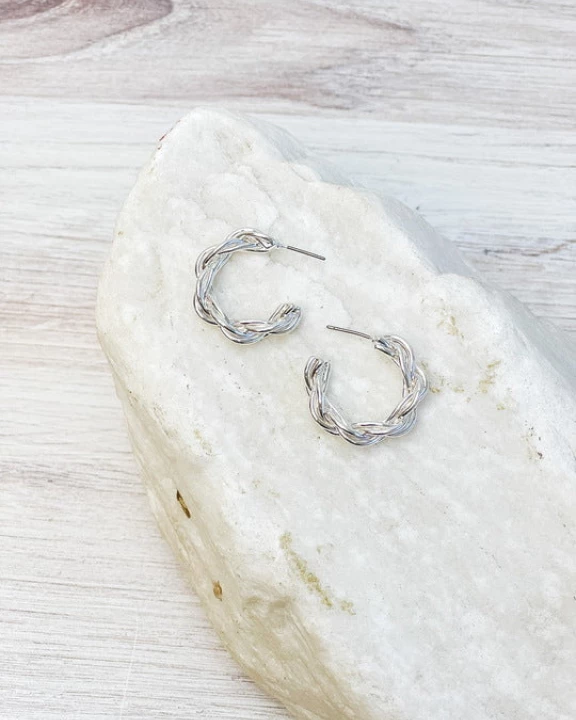 Tailored Twisted Hoop Earrings