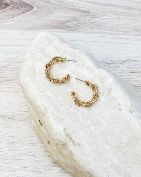 Tailored Twisted Hoop Earrings