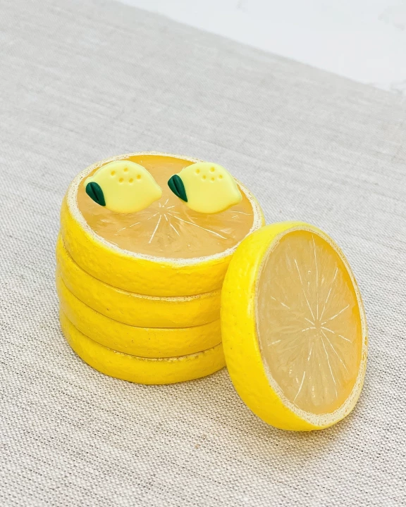 Clay Lemon Stud Earrings