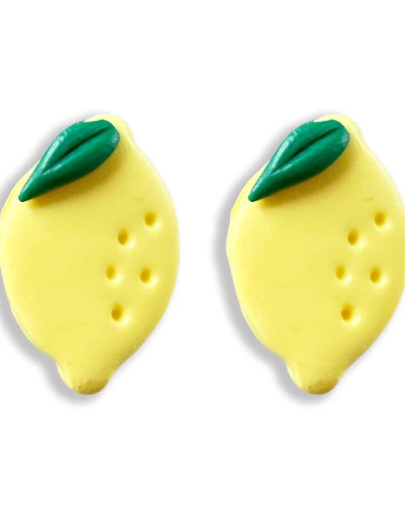 Clay Lemon Stud Earrings