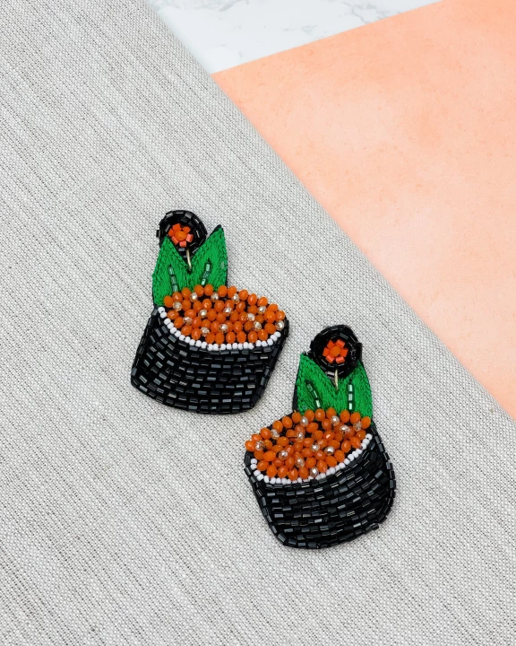 Sushi Beaded Dangle Earrings