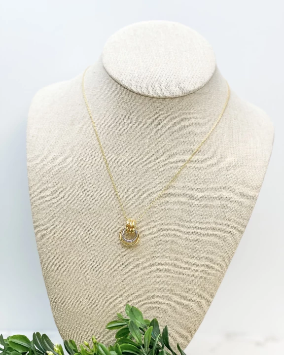 Gold Dipped Silver Ring Necklace