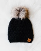 Black Knit Pom Hat