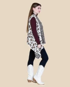 6716 - Animal Print Fall Fashion Vest