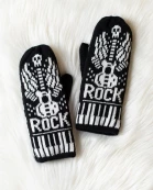 Black & White Rock Mittens