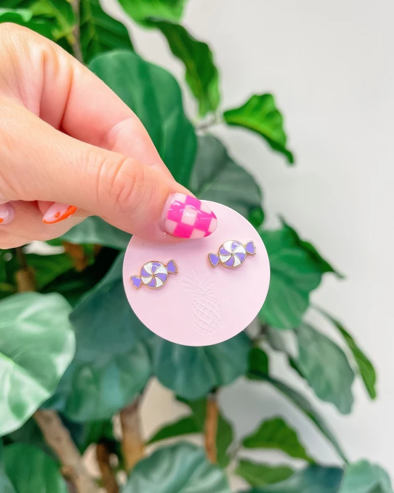 Halloween Candy Enamel Stud Earrings