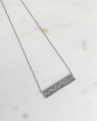 Cubic Zirconia 'mama' Bar Pendant Necklaces