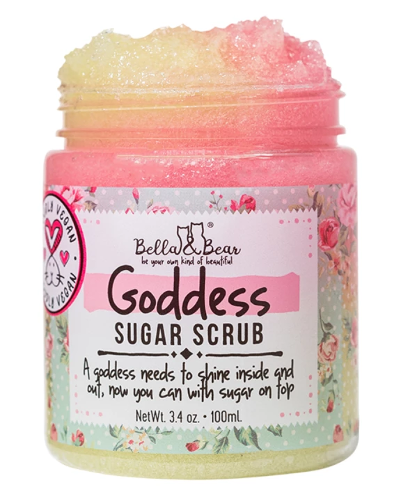 Goddess Sugar Scrub, Body Scrub Mini Travel Size 3.4oz