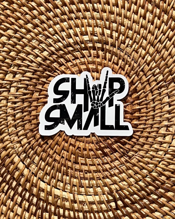 shop small die-cut sticker