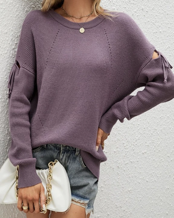 Ribbed sweater.