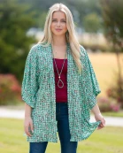 8927 - Geometric Print Duster