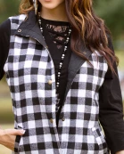 10085 - Buffalo Plaid Reversible Vest with Pockets