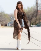 7894 - Leopard Vest