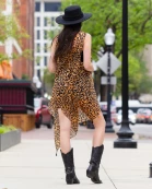 7895 - Leopard Vest With Tassels