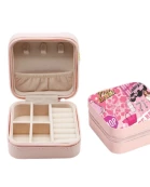 Pink Collage Square Jewelry Case