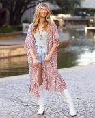 8933 - Geometric Print Duster