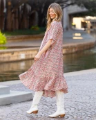 8933 - Geometric Print Duster